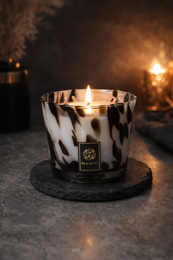 ⁦נר   RICH 10  צבע לבן שחור⁩ – תמונה ⁦3⁩