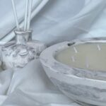 אגרטל /מפיץ ריח מארי לבן אפור שחור