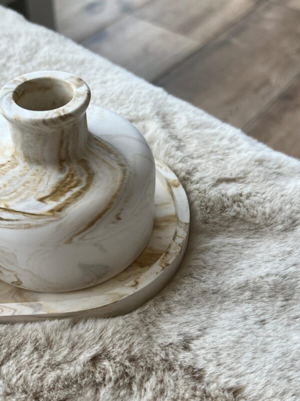 ⁦אגרטל /מפיץ ריח מארי לבן שמנת חום⁩ – תמונה ⁦4⁩