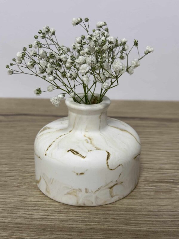 ⁦אגרטל /מפיץ ריח מארי לבן שמנת חום⁩ – תמונה ⁦6⁩