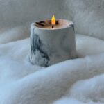 נר ביל לבן אפור שחור