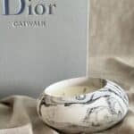 נר שאגי לבן אפור שחור