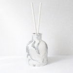 אגרטל / מפיץ פסים לבן אפור שחור