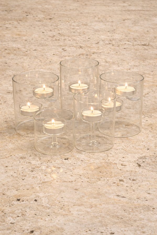 ⁦פמוטי שבת מזכוכית⁩ – תמונה ⁦2⁩