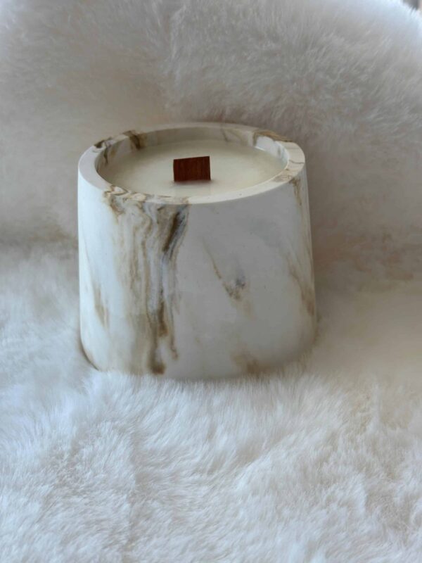 ⁦נר ביל לבן שמנת חום⁩ – תמונה ⁦2⁩