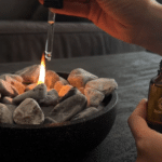 קערת אש בכלי דמוי אבן שחור