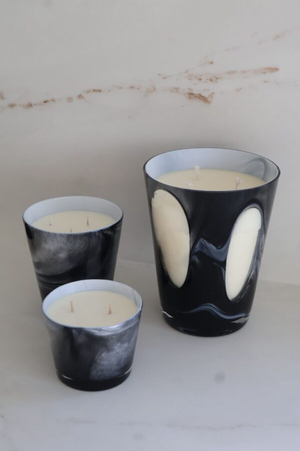 ⁦נר ריינה שחור לבן⁩ – תמונה ⁦3⁩