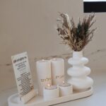 מגש פמוטי שבת הדר כיתוב זהב