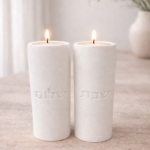 פמוטי שבת גדולים מבטון לבן